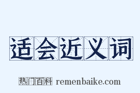 适会近义词是什么意思的图片